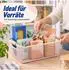 Relaxdays Drahtkorb mit Holzgriffen Hellbraun osa