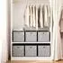Sekey Aufbewahrungsbox Kinderzimmerregal aus Vliesstoff mit Griff Faltbare Stoffboxen Faltbox Organizer für Kleidung Aufbewahrungsboxen für Schrank
