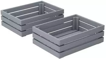 VICCO Novaro Regalkorb grau 2er-Set (54751)