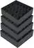 LuxusKollektion Schubladeneinsatz Aufbewahrungsbox faltbar, 24 Zellen, dunkelgrau, 4er-Set (33x33x9cm)