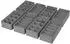 LuxusKollektion Schubladen-Organizer faltbar, dunkelgrau, 30x15x9cm, 8er-Set