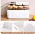 LuxusKollektion Aufbewahrungsboxen mit Griffen, Kunststoff, weiß, 30x20x12cm, 10er-Set