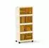 Proregal EasyCube Aufbewahrungsbox stapelbar, 4 Ebenen, 19L, weiß-transparent (PR_RFC2-01)