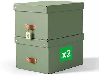 Leitz Puro Aufbewahrungsbox mit Deckel, Recyclingkarton, grün, 17L (61490050)
