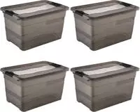 keeeper Aufbewahrungsbox "Cornelia, 4er Set, 52 L, 59,5 x 39,5 x 34 cm" durch Clips
