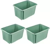 keeeper Aufbewahrungsbox "Emil, 3er Set, 45 L, 54,5 x 39 x 29,5 cm" ineinander und