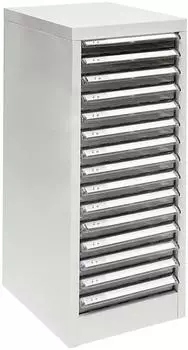 Proregal Kobra Schubladencontainer 15 Schubladen, lichtgrau, 74x28x34cm (PR_RAD329-03)