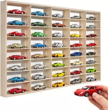 Creative Deco Setzkasten Holz f&uuml;r Autos 1:32, 40 F&auml;cher, 78x49,7x5,5cm