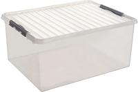Kunststoff-box Q-line 120l Mit Deckel Transparent Aufbewahrungsbox Box - Sunware