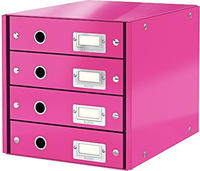 LEITZ 60490023, LEITZ Schubladenbox Click & Store pink 60490023, DIN A4 mit 4