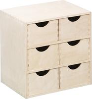 Zeller Schubladenelement, Birke, 6-er Schatulle