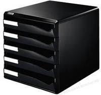 LEITZ 52930095, LEITZ Schubladenbox Post-Set schwarz 52930095, DIN A4 mit 5
