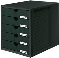 HAN 1450-13, HAN Schubladenbox, 5 Sch&uuml;be, schwarz