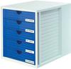HAN 1450-14, HAN Systembox 1450-14 Schubladenbox Lichtgrau DIN A4, DIN C4...