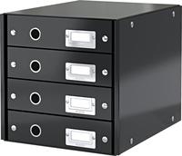 LEITZ 60490095, LEITZ Schubladenbox Click & Store schwarz 60490095, DIN A4 mit 4