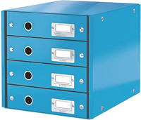 LEITZ 60490036, LEITZ Schubladenbox Click & Store blau 60490036, DIN A4 mit 4