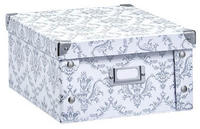 Zeller Aufbewahrungsbox 9,6 l wei&szlig;, vintage 26,0 x 31,0 x 14,0 cm