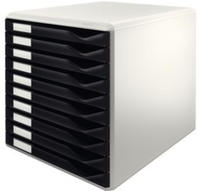 Leitz Schubladenbox 5281-00-95, Formular-Set, A4, 10 F&auml;cher, Kunststoff,
