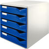 Leitz Schubladenbox 5280-00-35, Post-Set, A4, 5 Fächer, Kunststoff, geschlossen,