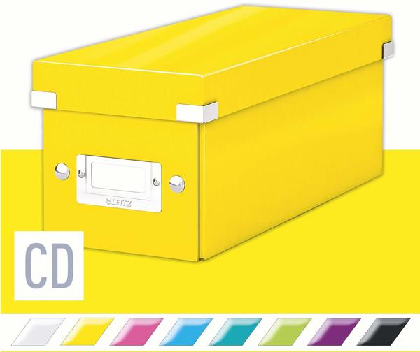 Leitz 30 Jewel Case Hüllen, 60 Slim Case Hüllen oder 165 CD-Papierhüllen CD-/DVD-Box Click & Store gelb (6041-00-16)