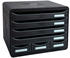 Exacompta Store-Box schwarz DIN A4 quer mit 7 Schubladen (307714D)