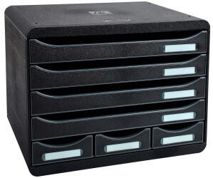 Exacompta Store-Box schwarz DIN A4 quer mit 7 Schubladen (307714D)