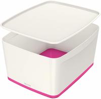 LEITZ 52161023, LEITZ MyBox Aufbewahrungsbox 18,0 l perlwei&szlig;/pink 38,5 x 31,8...
