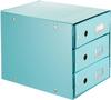 Leitz Schubladenbox 6048-00-51, WOW Click und Store, A4, Pappe, 3 Fächer,