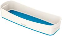 LEITZ 5258-10-36, Leitz 5258 Aufbewahrungsschale MyBox - l&auml;nglich, ABS, wei&szlig;/blau