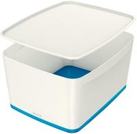 LEITZ 52161036, LEITZ MyBox Aufbewahrungsbox 18,0 l perlwei&szlig;/blau 38,5 x 31,8...