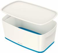 LEITZ 52291036, LEITZ MyBox Aufbewahrungsbox 5,0 l perlwei&szlig;/blau 31,8 x 19,1 x...