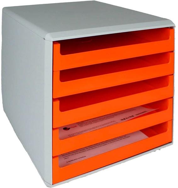 M&M Box orange DIN A4 5 Schubladen (30050959)