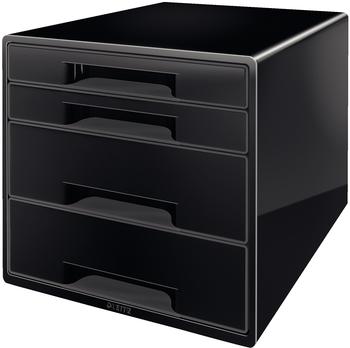 Leitz Cube Duo Colour schwarz/grau DIN A4 mit 4 Schubladen (5252-10-95)