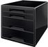 Leitz Cube Duo Colour schwarz/grau DIN A4 mit 4 Schubladen (5252-10-95)