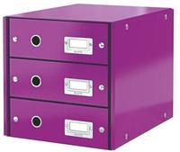 Leitz 60480062, Leitz Click & Store WOW Schubladenset (3 Schubladen) Violett