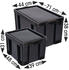 Really Useful Products Box Aufbewahrungsboxen 119L schwarz 71cm und 48x44cm und 39x38cm und 31cm Set (84BKCCB / BP84+35BKCB)