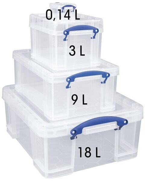 Really Useful Products Box Aufbewahrungsboxen-Set transparent (BNS3644CCB)