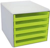 M&M Schubladenbox lindgr&uuml;n 30050931, DIN A4 mit 5 Schubladen, 1 St.