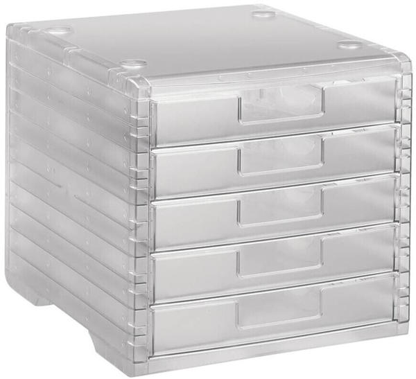 styro styro Box Lightbox transparent DIN C4 5 Schubladen (275-8419.224)