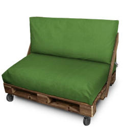 Happers Outdoor pallet cushion 120x60x20 Green mat
