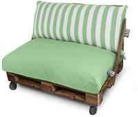 Happers Palettenkissen Toldotex Sitz oder R&uuml;ckenlehne 120x60x20 Gr&uuml;n