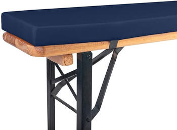 TexDeko Bierbankauflage gepolstert 220x25x4cm blau