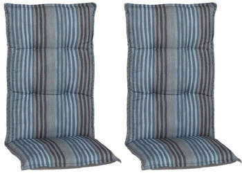 beo 2er Set Tissa BE210 blauer Streifen dänisches Design für Hochlehner-Stühle (24150)