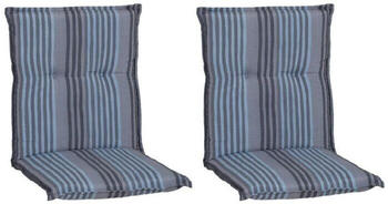 beo 2er Set Tissa BE210 blauer Streifen dänisches Design für Niedriglehner-Stühle (24136)