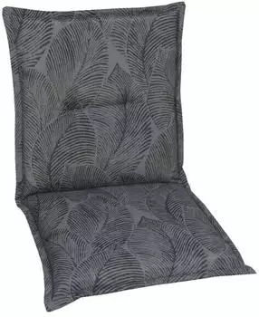 GO-DE Sesselauflage nieder 100x50cm Mischgewebe Dunkelgrau