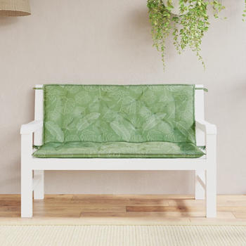 vidaXL Gartenbank-Auflagen 2 Stk. 120x50x7cm Stoff Blattmuster (361694)