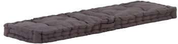 vidaXL Palettenkissen Baumwolle 120x40x7cm Anthrazit (48675)