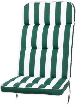 Kettler Auflage Hochlehner Alicante 120x50x7cm KETTtex grün-weiß Blockstreifen