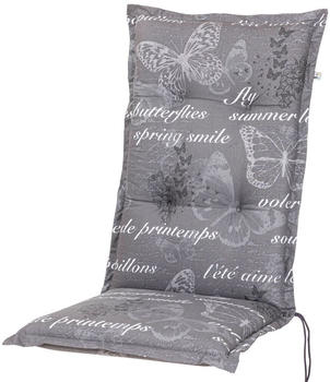 Kettler Auflage Hochlehner Bali 120x49x8cm KETTtex grau Schmetterlinge