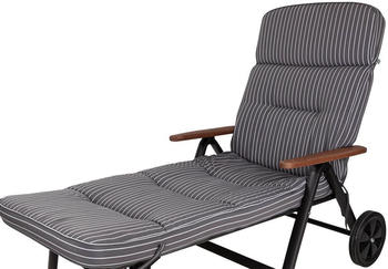 Kettler Auflage Rollliege Alicante extrabreit 200x65x9cm KETTtex grau-weiß gestreift